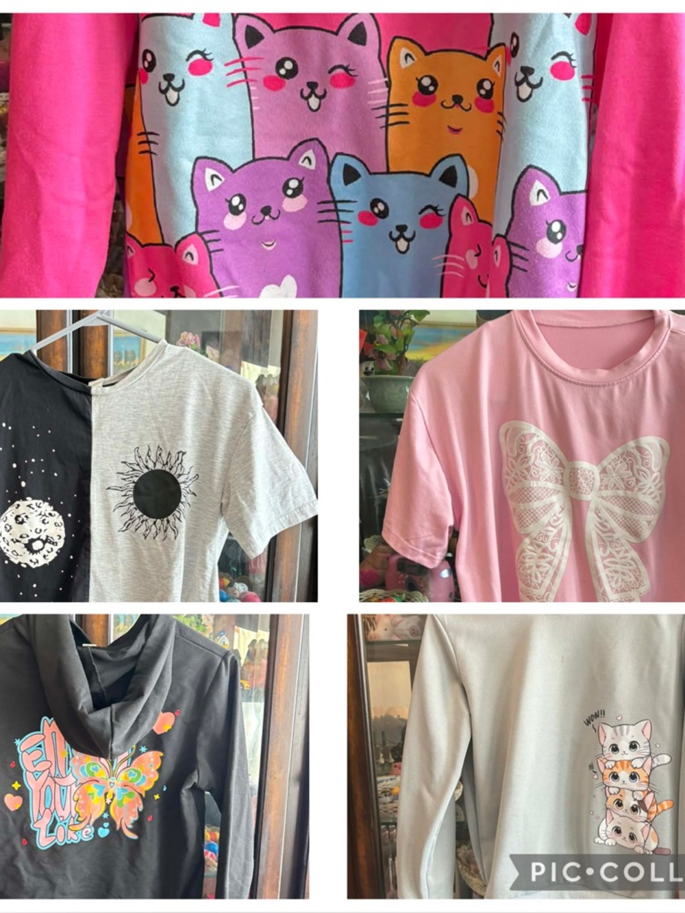 SHEIN Hot Pink Cat Graphic Sweatshirt